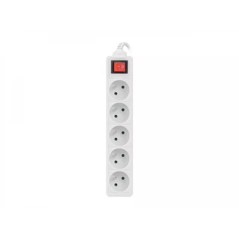 Verlengsnoer Lanberg PS1-05E-0150-W 1,5 m 5 AC-stopcontacten binnen wit