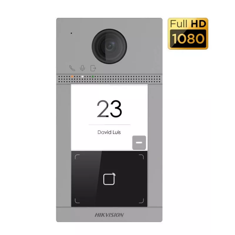 Hikvision DS-KIS604-S(C) video-deurintercom 2 MP 17,8 cm (7 inch) zwart, grijs, zilver