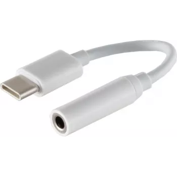 Audiokabel S/CONN 14-05020 0,1 m 3,5 mm USB Type-C wit