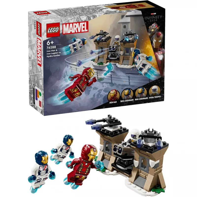 Bouwset LEGO-set 76288 Marvel Super Heroes Iron Man Iron Legion met HYDRA-soldaat-minifiguur, bouwbaar model