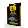 Gembird A-CM-COMBO6-01 USB-C 6-in-1 multipoortadapter, USB 3.1 Gen 1, HDMI 4K, VGA, PD 60 W, SD/microSD-kaartlezer, 3,5 mm audio, grijs