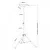 Projector-plafondbeugel MACLEAN MC-953 — staal, in hoogte verstelbaar 1,2–1,7 m