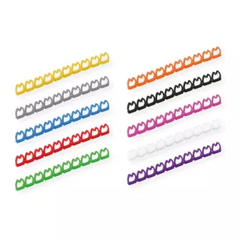 VALUE kabelmarkeringsset voor patchkabels, 5–6,5 mm, 10 × 10 stuks, meerkleurig