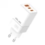 Beline ad. Siec. 2x USB-C 1x USB 65W wit/wit (alleen kop) PD 3.0 QC