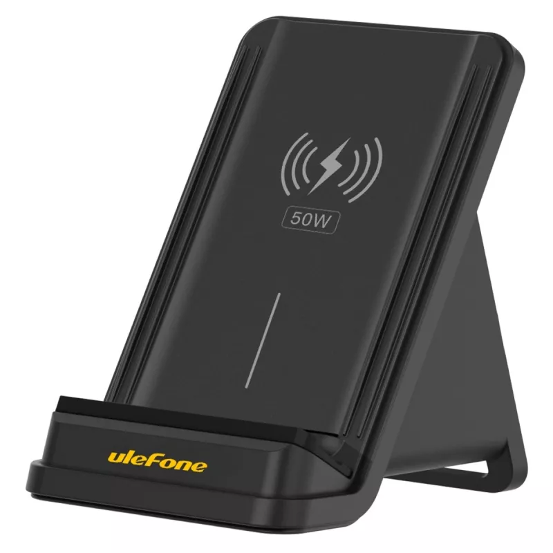UleFone indoor-smartphone-oplader WCS01 – 50 W USB Type-C, draadloos snelladen, zwart