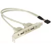 Slotbracket 1x interne USB 5-pin naar 2x externe USB 2.0 DeLOCK 71000