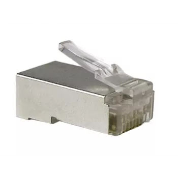 RJ45-stekker A-LAN WT003, aluminiumkleur, 2 g, voor netwerkkabelafsluitingen