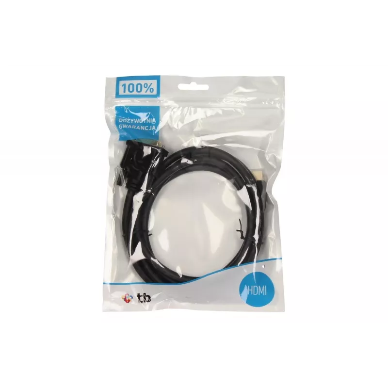 TB HDMI-DVI-kabel 1,8 m goud omhuld, DVI 24+1