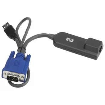 Hewlett-Packard HP USB-interfaceadapter – video-/USB-uitbreiding – voor HP TFT7600 G2, BLc3000 Enclosure, ProLiant DL360p Gen8, ML350e Gen8, Server Console Switch (AF628A)