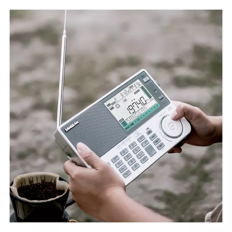 Draagbare radio Sangean ATS-909 X2 — wit — AM FM SW digitale tuner