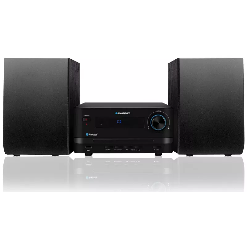 Home-audio microsysteem BLAUPUNKT MS14BT — CD/MP3-speler, Bluetooth, USB, FM RDS, 15 W RMS, zwart