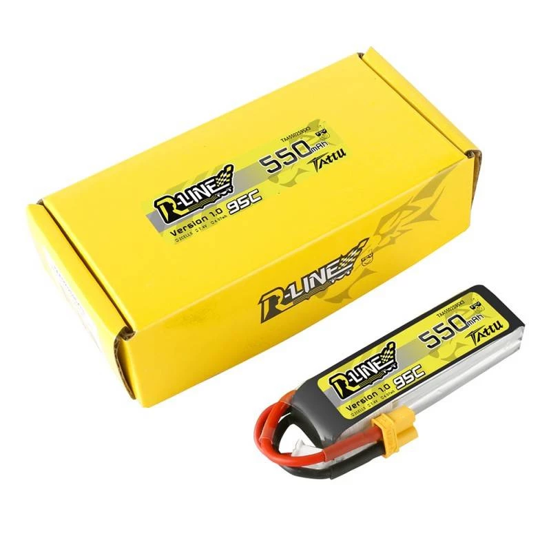 Batterij Tattu R-Line 550mAh 7,4V 95C 2S1P XT30