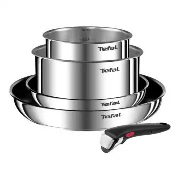 Pannenset Tefal Ingenio Emotion L897S574, inductie, afneembare steel, 16/20/22/28 cm