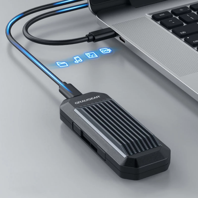 SSD-behuizing GRAUGEAR G-M202-AC-10G zwart M.2