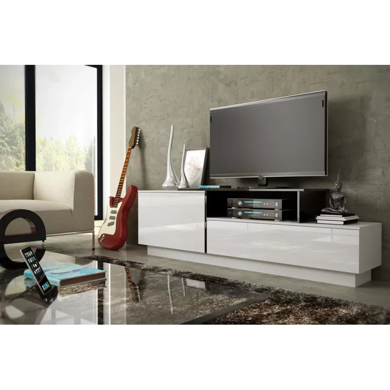 Cama TV-kast SIGMA 3 180 wit/wit glanzend + zwart