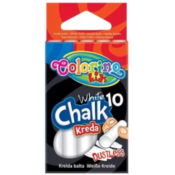 Colorino Kids stofvrij krijt wit 10 stuks