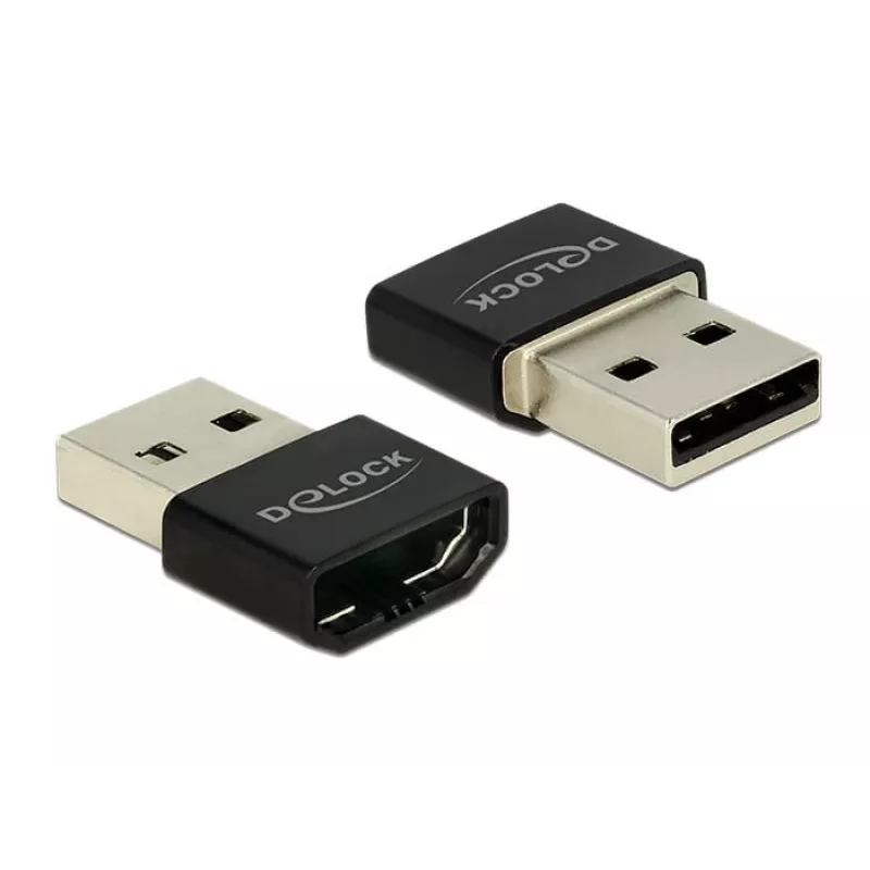 Delock MHL-adapter HDMI-A bus > USB Type-A stekker zwart