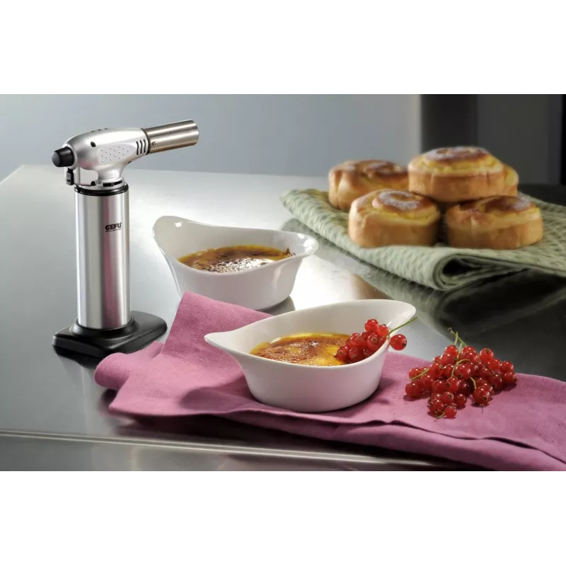 GEFU FUEGO Creme Brulee keukenbrander G-35400, zwart/roestvrij staal