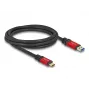 USB-kabel DeLOCK 80618 10 Gbit/s Type-A naar Type-C 2m rood metaal
