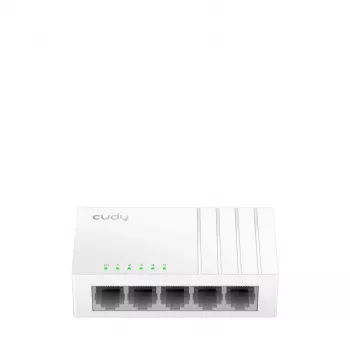 Netwerkswitch Cudy GS105U – unmanaged 5-poorts Gigabit Ethernet (10/100/1000), wit, 5 V