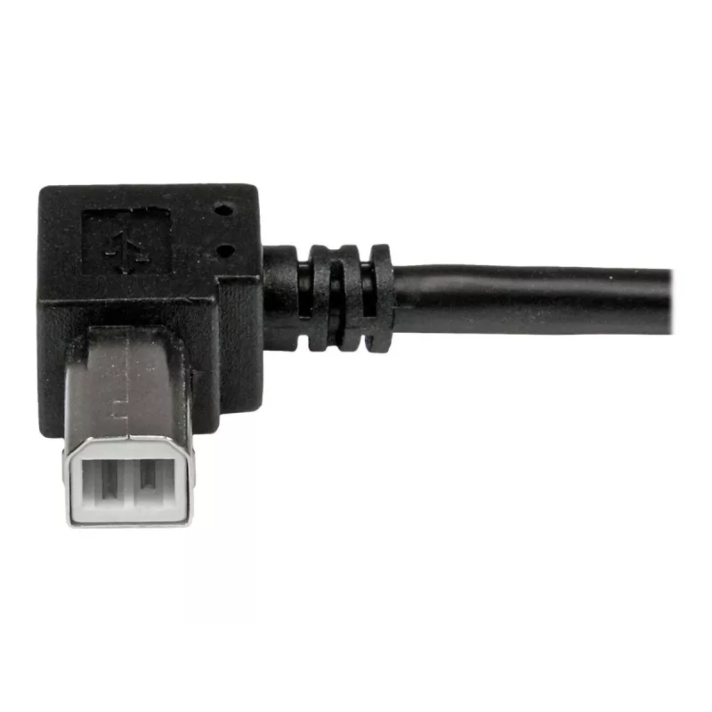 StarTech.com USBAB2MR USB 2.0 A naar haakse B-kabel, male/male, 2 m, zwart