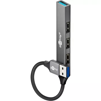 Goobay USB-hub 74456 Type-A 5000 Mbit/s lichtgrijs
