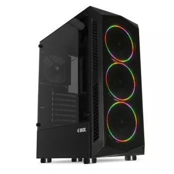 Pc-behuizing IBOX LUPUS 27 Midi Tower ATX, gehard glas, RGB, 455×200×380 mm, ondersteunt ATX, GPU tot 32 cm