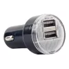 Auto-oplader Gembird EG-U2C2A-CAR-02, 12–24V ingang, 5V/2,1A uitgang, 2× USB 2.0, zwart