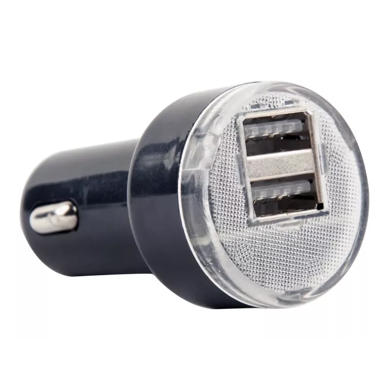 Auto-oplader Gembird EG-U2C2A-CAR-02, 12–24V ingang, 5V/2,1A uitgang, 2× USB 2.0, zwart