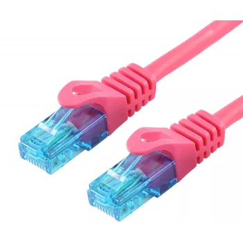 Netwerk-patchkabel LOGON Cat5e 1,5 m U/UTP RJ-45 naar RJ-45 magenta
