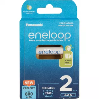 Accu's PANASONIC ENELOOP AAA 800 mAh 2 stuks (BK-4MCDE/2CP)