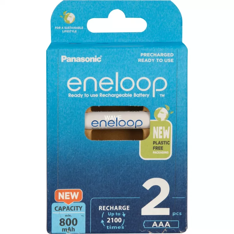 Accu's PANASONIC ENELOOP AAA 800 mAh 2 stuks (BK-4MCDE/2CP)