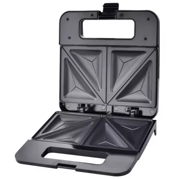 Sandwichmaker ESPERANZA PARMIGIANO 1000 W – 4 sandwiches, zwart, antiaanbakplaten