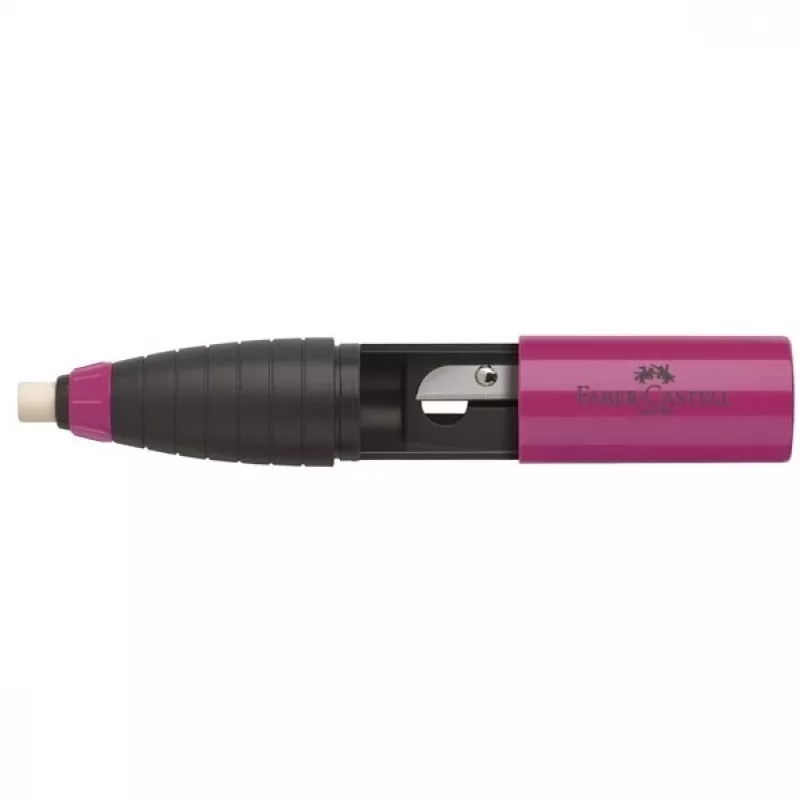 FABER-CASTELL gum- en puntenslijpercombinatie berry-blauw