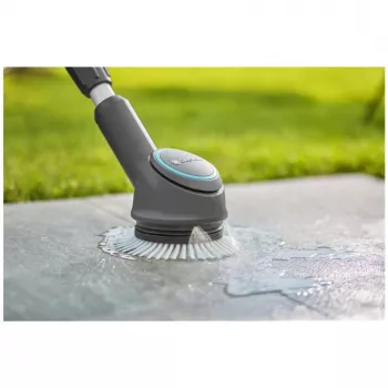 GARDENA schijfborstel soft, voor accu-multireiniger AquaBrush, wasborstel (grijs/turkoois)