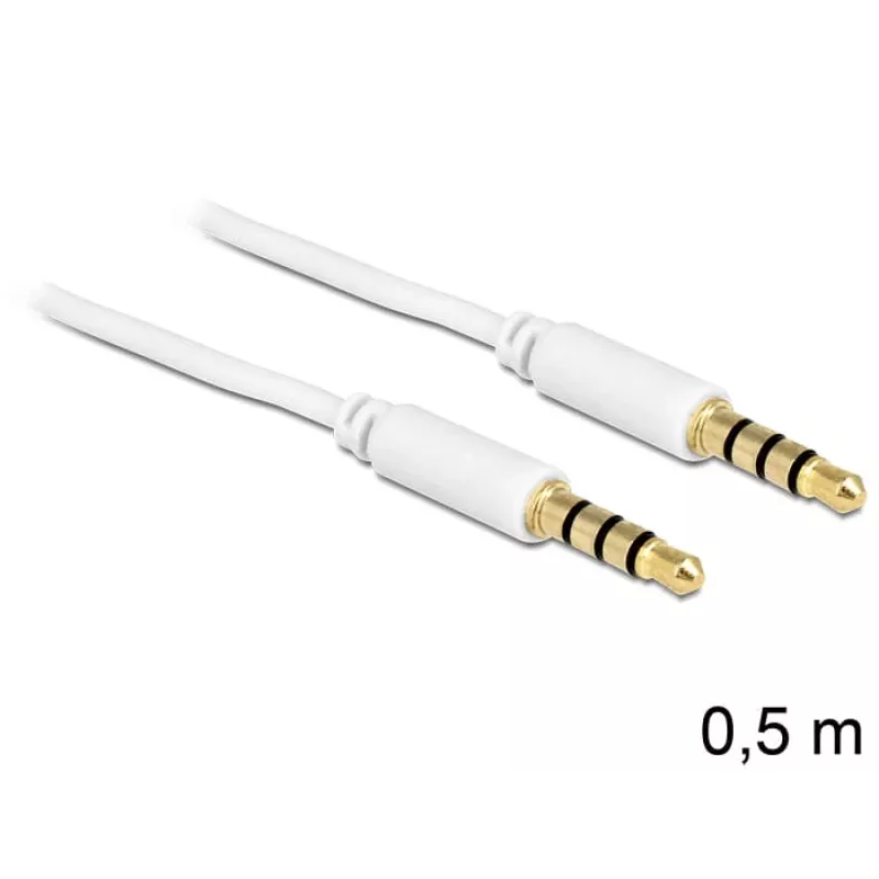 Audiokabel 3,5mm DeLOCK 83439 0,5m wit