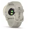 Garmin vívomove Trend hybride slim horloge 40 mm, LCD-aanraakscherm 254 x 346, GPS, NFC, crèmegouden kast, grijze siliconen band