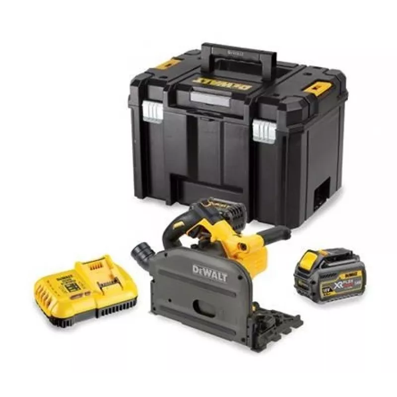 DEWALT DCS520T2 handcirkelzaag 54V 2x XR FLEXVOLT 6Ah TSTAK zwart, geel