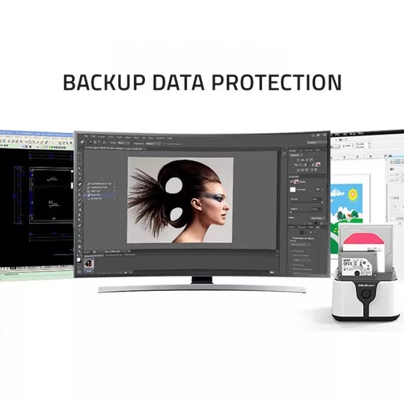 Qoltec 50309 HDD SSD 2.5 3.5 dockingstation | SATA III | USB 3.0 | Super Speed 5 Gb/s | met kloonfunctie