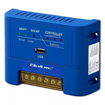 Solar-laadregelaar QOLTEC MPPT 15A voor de stroomvoorziening van gelijkstroomsystemen, model 53666