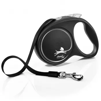 Flexi Black Design L 5 m hondenlijn met rolmechanisme