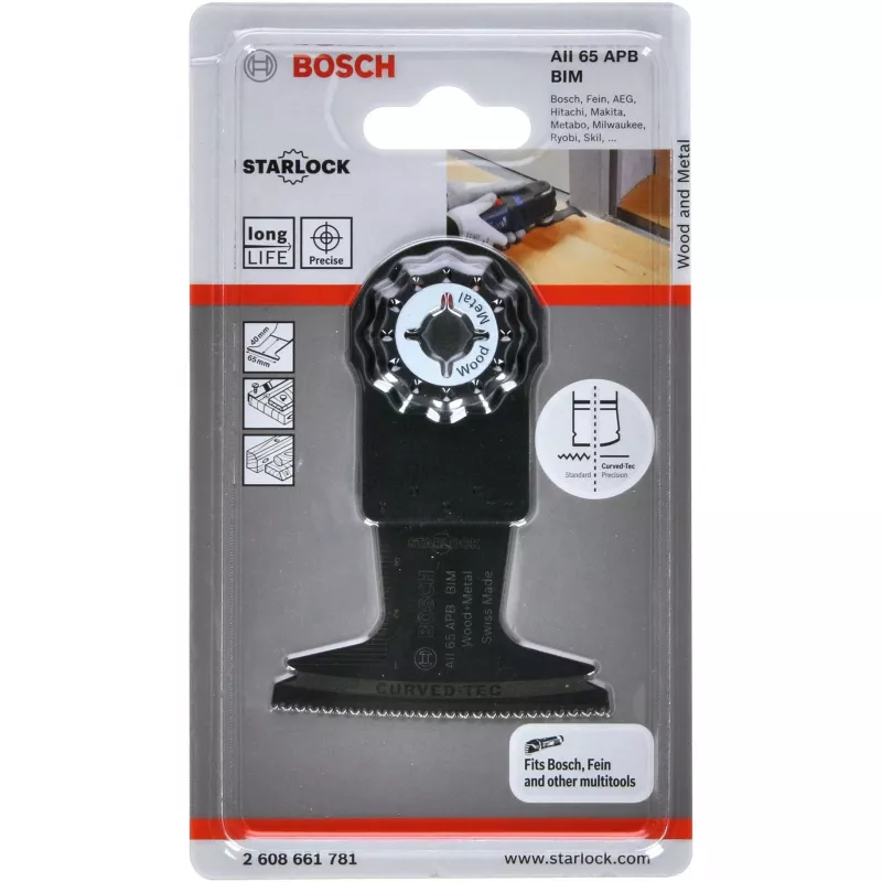 Bosch Starlock AII 65 APB invalzaagblad voor hout en metaal, 65 x 40 mm (2608661781)