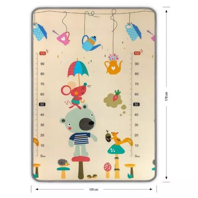 Play Foam Mat milly mally model 4688 — opgerolde schuimmat met beren- en walvisprint