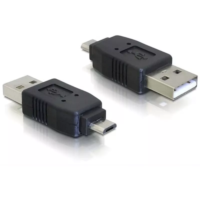 Adapter USB Micro-B-stekker naar USB 2.0 A-stekker DeLOCK 65036 zwart