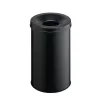 Afvalemmer rond staal zwart Durable 330601