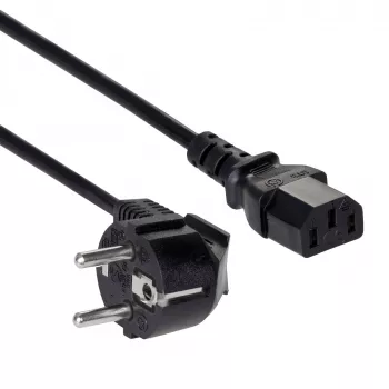 Akyga AK-PC-05C netsnoer, CEE 7/7 naar IEC C13, koper 3 x 1 mm², 5 m, zwart