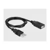 Seriële kabel DeLOCK 66280 USB Type-A DB-9 0,8 m zwart