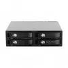 5.25 inch wisselraam voor 4 x 2.5 inch U.2 NVMe SSD met vergrendelbare trays