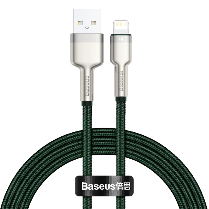 USB-A naar Lightning kabel Baseus 1 m, groen