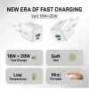 USB-C/A-netlader YENKEE YAC G38 20W 3A Power Delivery (USB-C en USB-A)